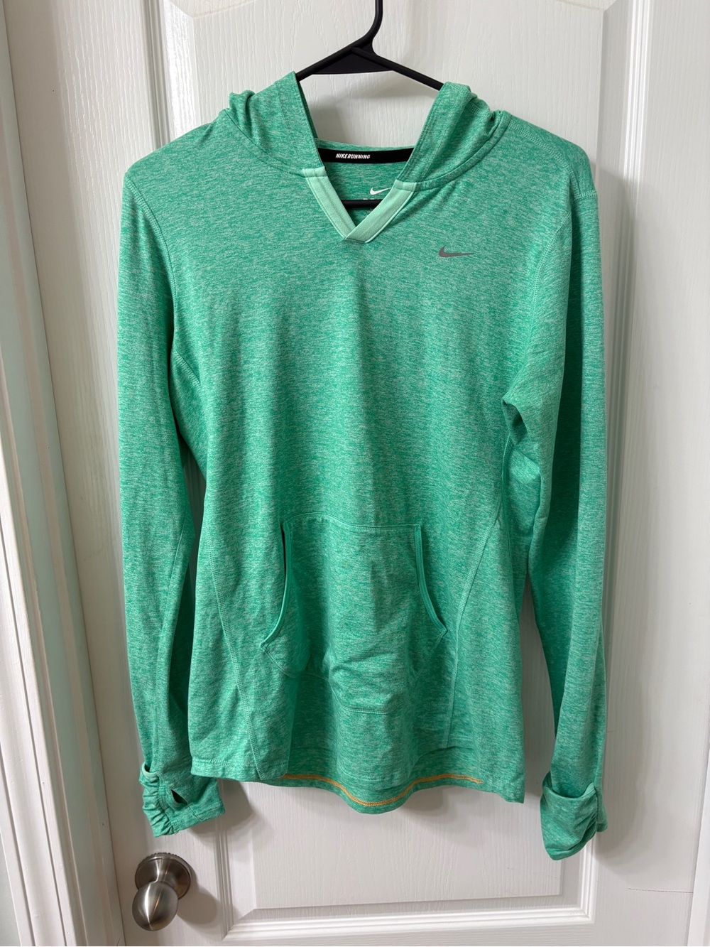 Nike Running Dri-Fit Green Hooded Top Size Medium